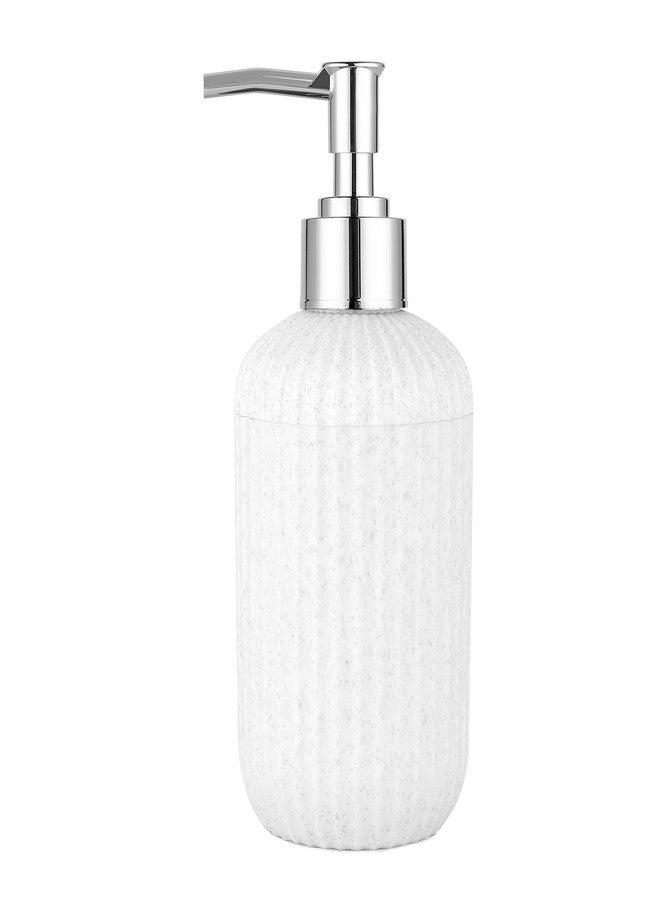 SHENRON Bathroom Accessories Set, Toothbrush Holder, Liquid Soap Dispenser & Tray, Unbreakable Plastic Organizer for Sink & Bathroom Essentials, Handwash, Sanitizer, Lotion & Shampoo (White,Pack of 3) - Image 4